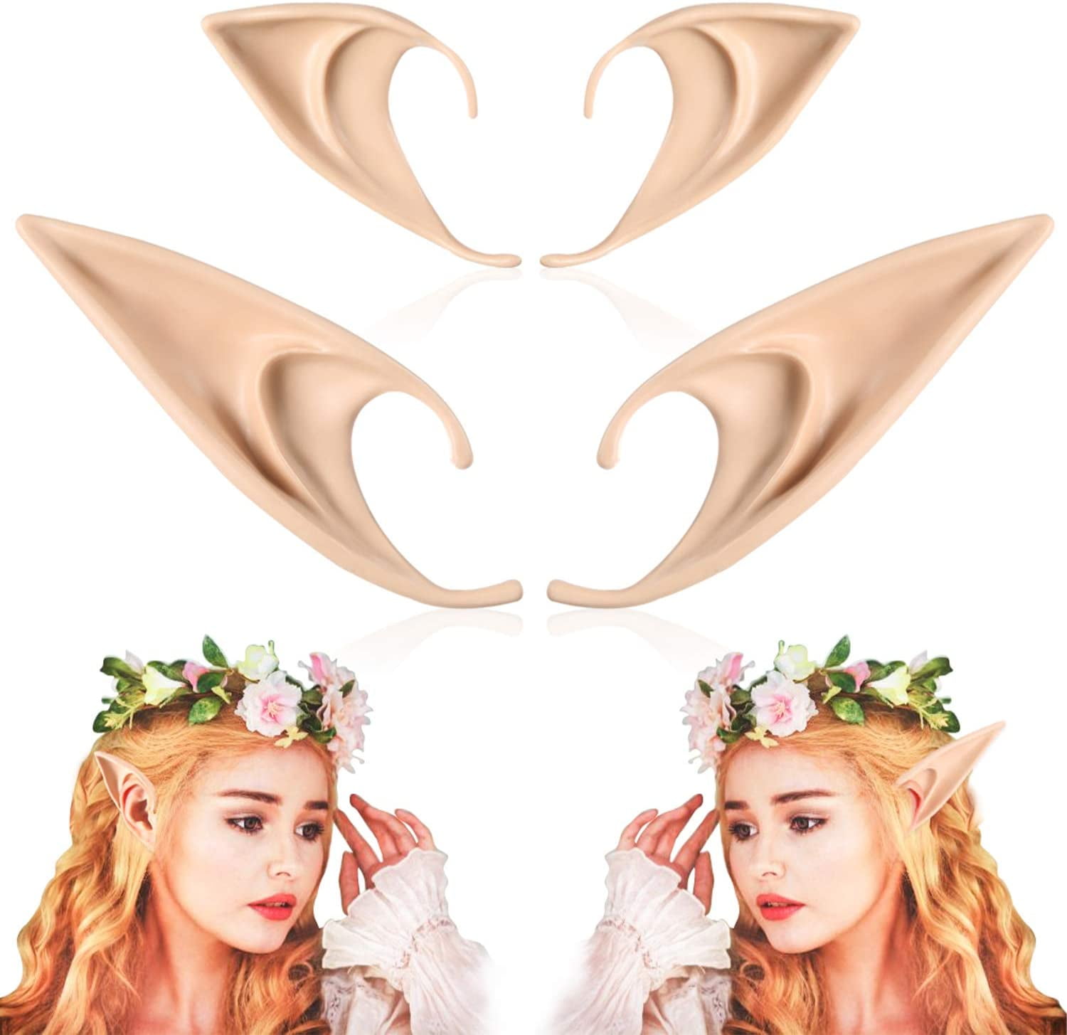 1Pair Mysterious Angel Elf Ears Cosplay Fairy Pixie Elf Ears Anime Party Costume Masquerade Halloween Accessories 