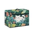 thumbnail image 2 of HELLHERO Sewing Machine Dust Cover Cat and Leaves Pattern Lightweight Stylish Decrative Case, 2 of 8