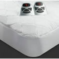 thumbnail image 4 of BIDDEFORD BLANKETS Quilted Electric Heated Mattress Pad with Digital Controller, King, White, 4 of 4