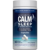 Nature's Vitality CALM Sleep Magnesium Glycinate 60 Vegan Capsules