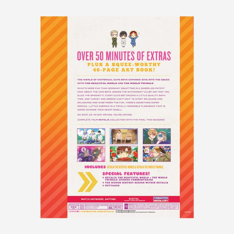 Hetalia: Seasons 5-6 10th Anniversary DVD with Extras and