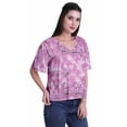 thumbnail image 3 of Moomaya Blouse d'Été Boho à Manches Courtes en Rayonne Imprimée pour Femmes, 3 of 5