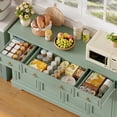 thumbnail image 5 of Homfa Buffet Cabinet with Drawers, 53.5”W Sideboard Storage Cabinet with Adjustable Shelf for Kitchen Dining Room, Green, 5 of 7