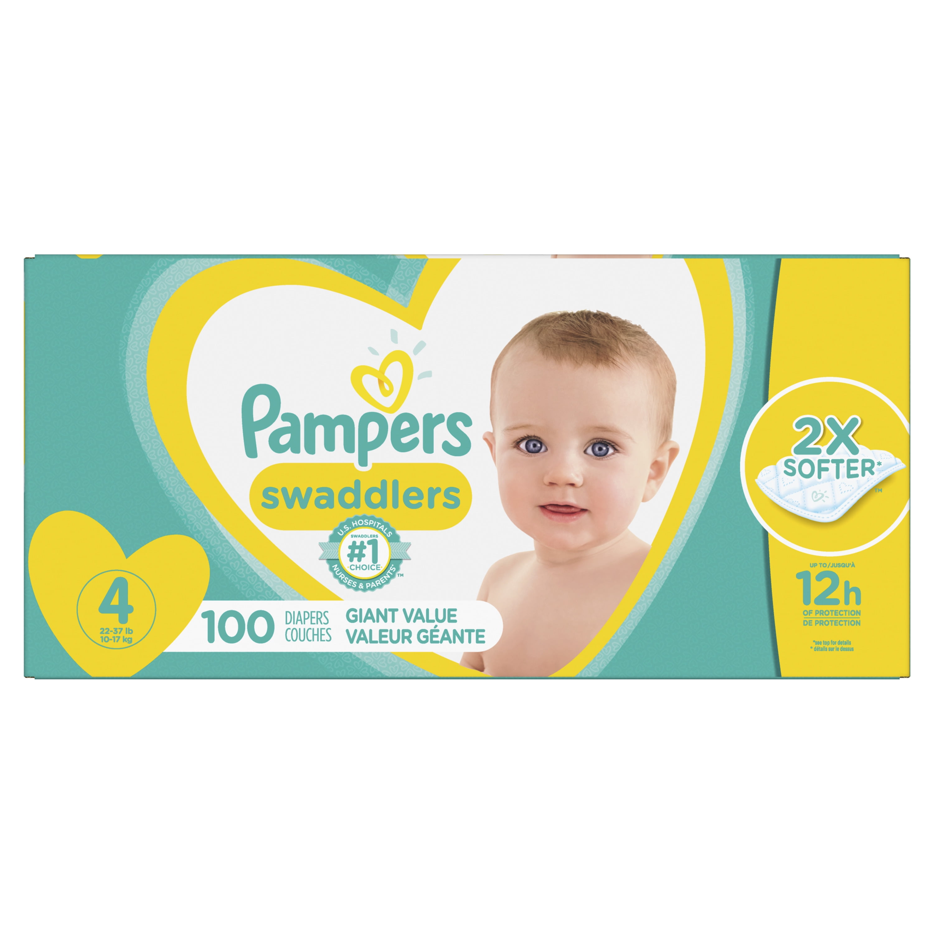 Pampers Swaddlers Diapers Size 4 100 Count