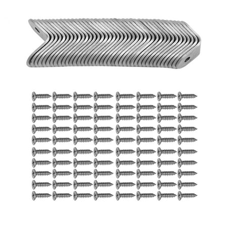 

Growment 40PCS L Bracket Corner with 80PCS Screws Corner Bracket Angle Bracket Fastener for Wood Furniture Bedframe Cabinet