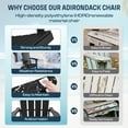 thumbnail image 2 of Hidpriva 2PC Folding Adirondack Chair, HDPE All-Weather Resistant Patio Chair, Oversized Folding Eco-Friendly Chair for Outdoor, Patio, Lawn, Garden, Backyard Deck, Fire Pit, Black, 2 of 6
