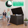 thumbnail image 3 of EasyUp 180 Gallon Resin Deck Box, Lockable Patio Outdoor Storage Box for Furniture, Garden Tools and Tools Storage, Waterproof Outside Storage Boxes（Black）, 3 of 7