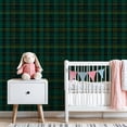 thumbnail image 6 of Peel and Stick Wallpaper Green Yellow Plaid Tartan Self Adhesive Removable Renter Friendly Contact Paper for Bedroom 24in x 118in, 6 of 8
