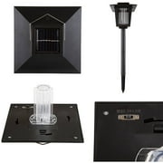 Pure Garden Solar Power UV Mosquito and Bug Zapper LED Light, Black