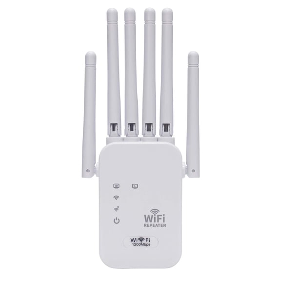 WiFi Range Extender & Signal Booster – Dual Band Wireless Repeater with Ethernet Port, Extends Coverage Up to 1200 Sq Ft, Fast Setup for Home & Office