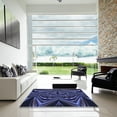 thumbnail image 6 of Ahgly Company Indoor Round Patterned Night Blue Area Rugs, 4' Round, 6 of 6