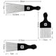 thumbnail image 2 of 3-Pack Metal Combs - Wide Tooth Afro Comb for Men, hair styling comb, barber comb, grooming, 2 of 5