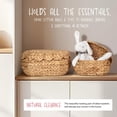 thumbnail image 3 of 2Pcs Scalloped Baskets, Hand Woven Water Hyacinth Basket with Lid, Small Scalloped Baskets, Wicker Storage Basket For Decor, Living Room, Bathroom, Bedroom (Water Hyacinth - 2pcs) C104, 3 of 3