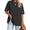 Black, variant on NISVIYA Plus Size Tops for WomenCasual Short Sleeve Shirts Loose Trendy Summer Tunics Black 3XL