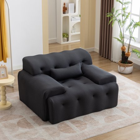 Large Comfy Pure Foam 1 Seater Sofa - Modern Lounge Couch for Living Room in Apartment