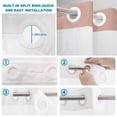 thumbnail image 4 of No Hook Shower Curtain, Pink Pure Color Shower Curtains for Bathroom with See Through Top Window, Aesthetics Contemporary Luxury Waterproof & Washable Bath Curtain Extra Long 72"x96", 4 of 9
