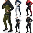 thumbnail image 6 of Seyurigaoka 2Pcs Men Sportswear, Match Color Hooded Coat + Elastic Waist Pants, 6 of 6