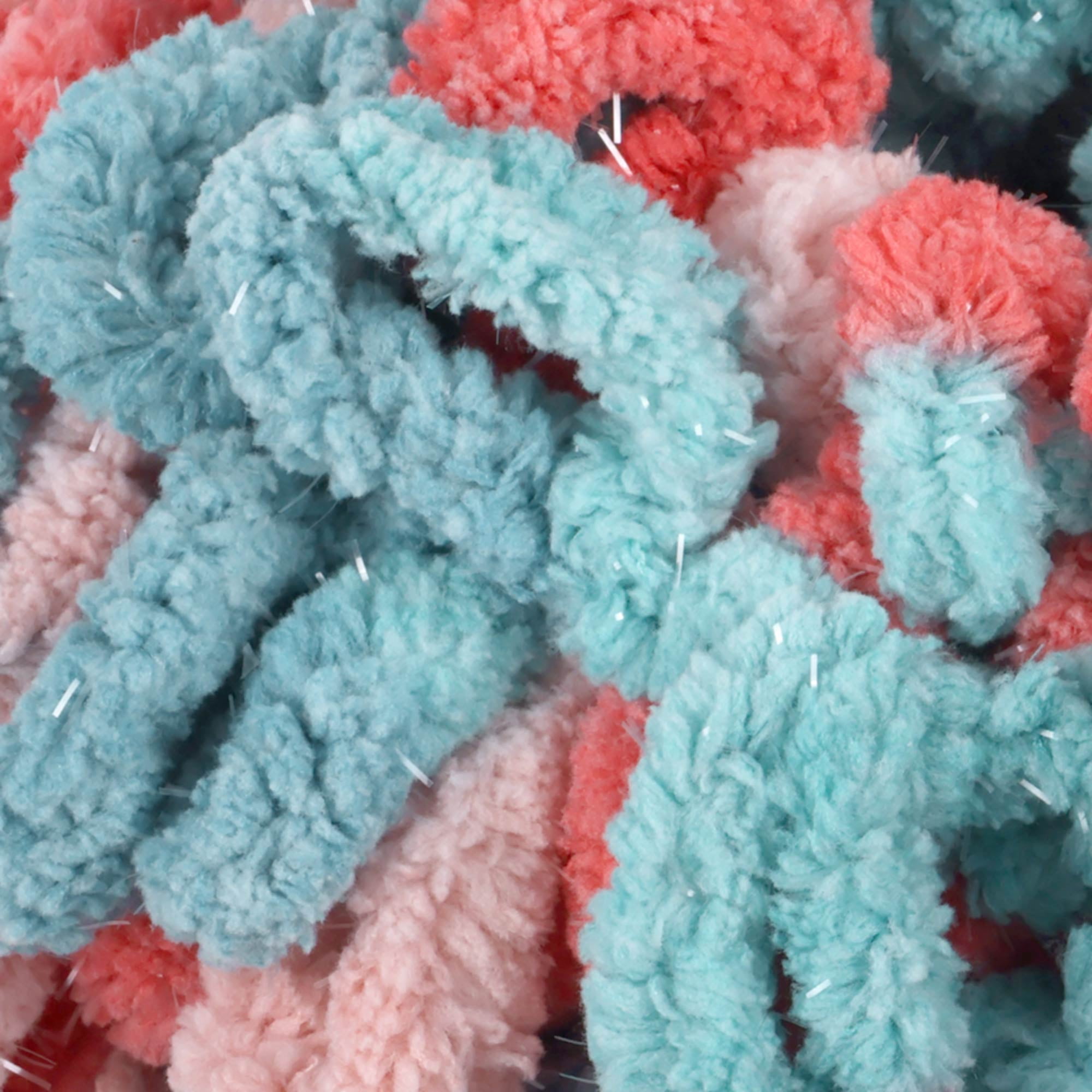 JubileeYarn Fun Finger Sparkle Loops Yarn - 100g/skein Polyester Jumbo Loop Yarn - Hypnos - 4 Skeins