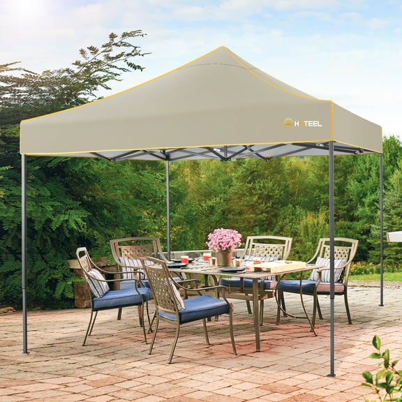 SANOPY 10' x 10' Heavy Duty Pop-up Canopy Tent, Khaki