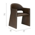 thumbnail image 3 of Talia   Vegan Leather Dining Armchair in Espresso, 3 of 9