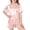 Lotus Root Pink, variant on Girls Pajamas Silk Satin Pajama Sleepwear Button Down Pj Set Loungewear