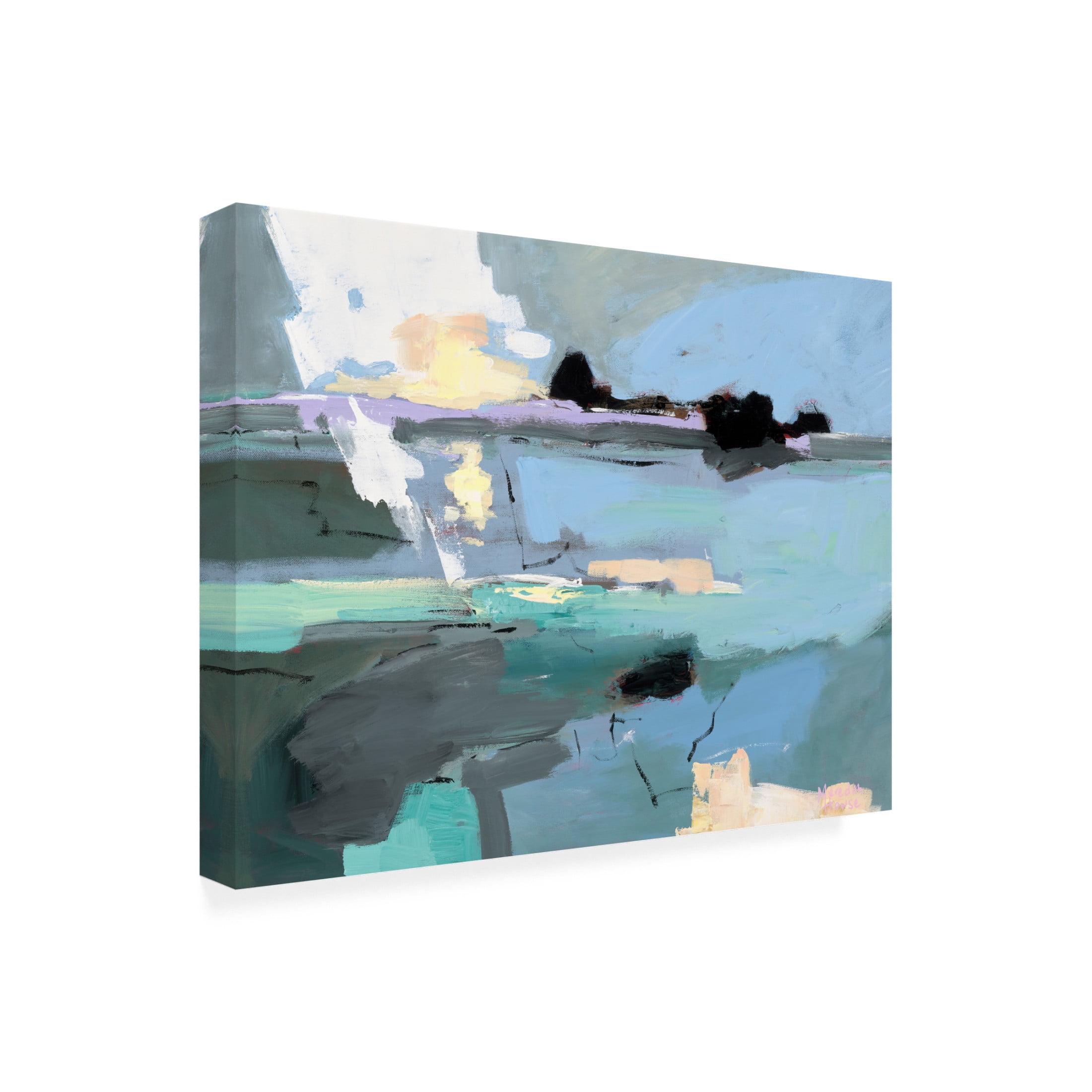 Canvas Wall Art - Meredith Howse 'Abstract Thought 23 August' Wall Art for Living Room, Bedroom, or Office Décor by Trademark Fine Art - 32 x 24 Inches