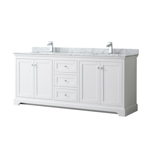 Wyndham Collection Wcv232380dcmunsmxx Avery 80" Free Standing Double Basin Vanity Set -