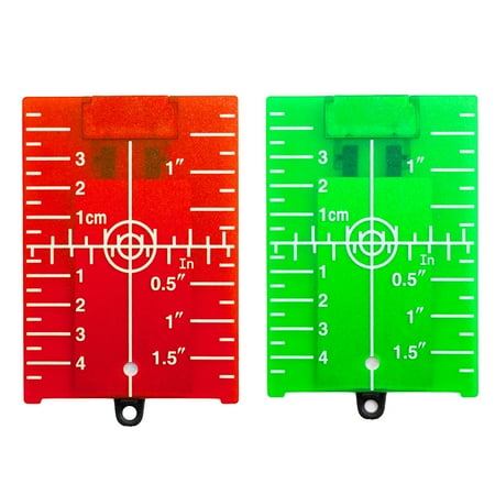 

Pltajed Vertical/Horizontal Laser Level Target Card Red/Green Line Beam Plate Tool