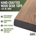 thumbnail image 2 of Restore Trail Brown Solid Wood Desk Tabletop, 2 of 10