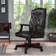 thumbnail image 2 of Pemberly Row Traditional High Back Faux Leather Tufted Executive Chair in Black, 2 of 8