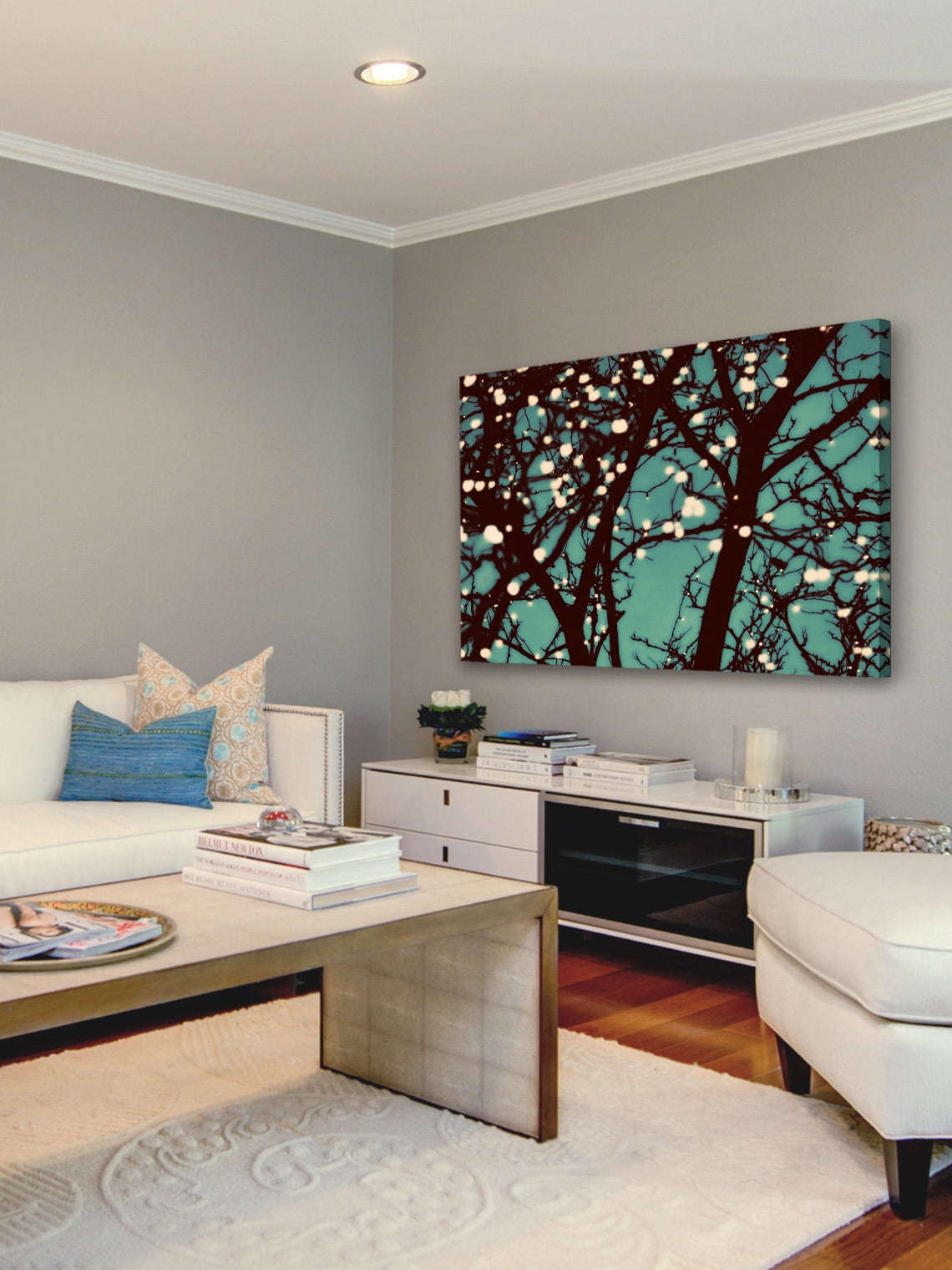 "Night Lights 2" Painting Print on Wrapped Canvas