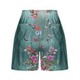 thumbnail image 3 of Hvot&aat Women's Casual Printed Shorts Comfy Elastic Waist Drawstring Short Lightweight Loose Fit Mini Shorts, 3 of 4