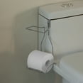 thumbnail image 3 of Chrome Over the Tank 2 Slots Toilet Tissue Paper Holder Organizer for Bathroom Storage, 3 of 5