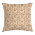 thumbnail image 1 of Western Throw Pillow Cushion Cover, Engraving Style Star Boot and Money Revolver Line Pattern Worn Out Dotted Backdrop, Decorative Square Accent Pillow Case, 16 X 16 Inches, Tan Brown, by Ambesonne, 1 of 2