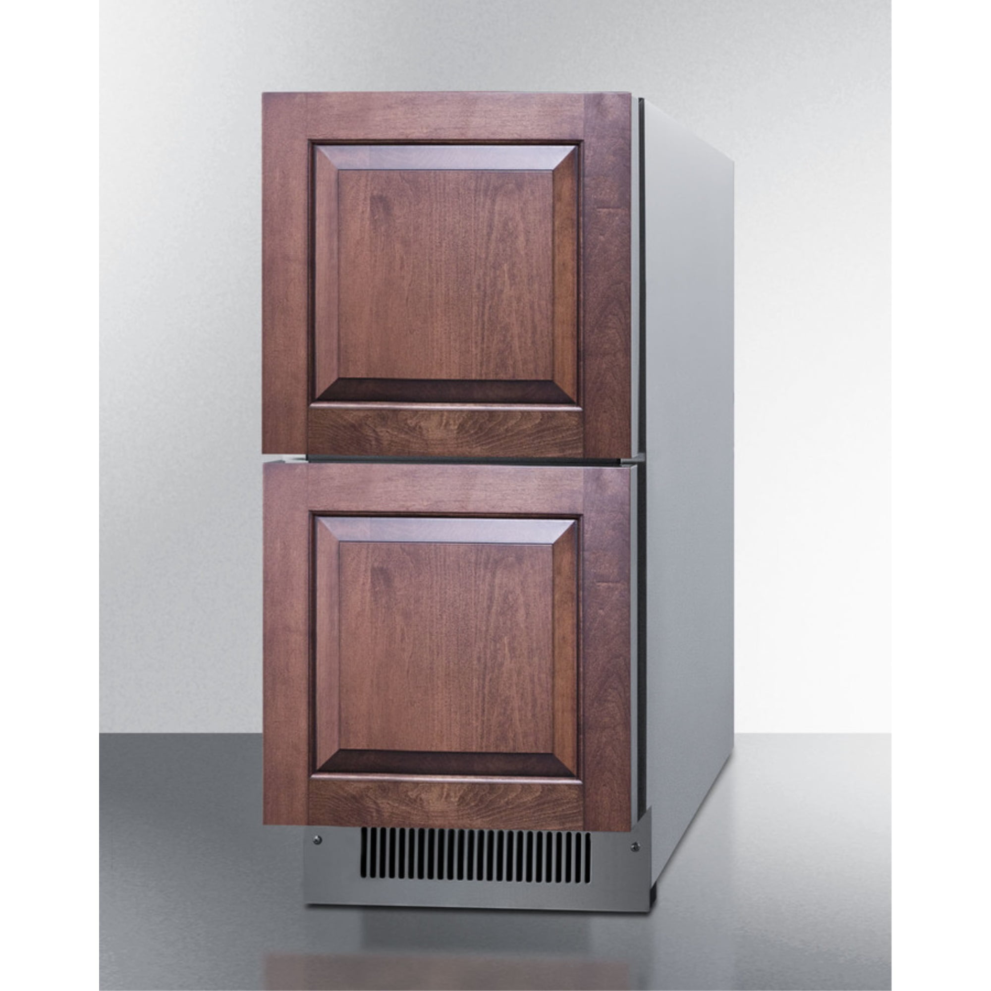 15" wide indoor/outdoor ADA compliant panel-ready drawer refrigerator in stainless steel