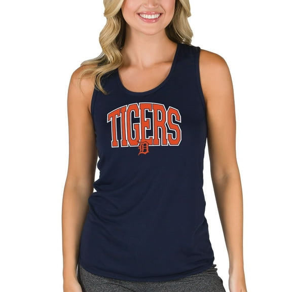 Women's Concepts Sport  Navy Detroit Tigers Marathon Racerback Tank Top