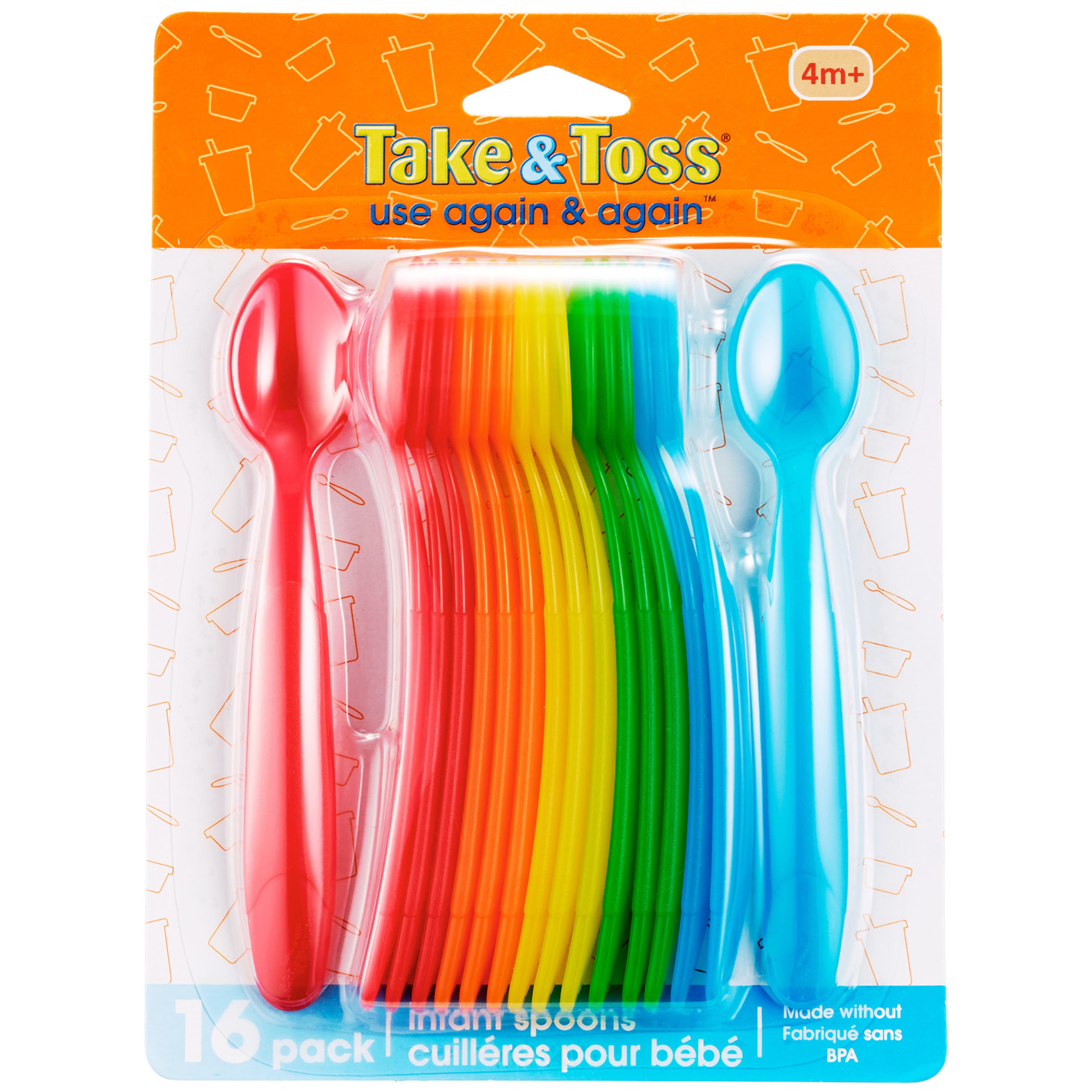 18PK The First Years Take & Toss Baby Spoons/Feeding Bowls w/Lids