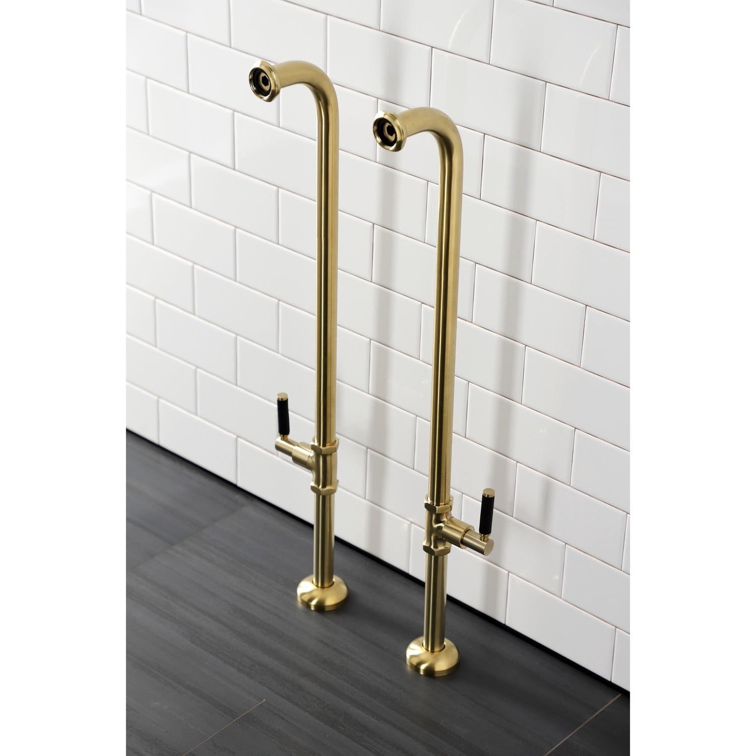Kingston Brass AE810S7DKL Concord Freestanding Tub Supply Line, Brushed Brass