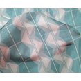 thumbnail image 4 of oneOone Silk Tabby Fabric Triangle & Hexagon Geometric Printed Fabric 1 Yard 42 Inch Wide, 4 of 4