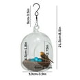 thumbnail image 3 of Clear Glass Birdhouse for Outdoor Wild Birds Durable Transparent Shelter Garden Decoration Attracts Feathered Haven, 3 of 8