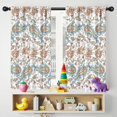 thumbnail image 5 of Blackout Kids Curtains,White Pioneer Flower and Paisley Pattern Childrens Insulated Curtains Set Of 2,Bedroom Essentials,Toddler Room Decor 42x54in(106x137cm), 5 of 5