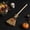 Orange, variant on AURIGATE Halloween Mini Witch Broom Decoration, 5.51 in, White, Pumpkin Cat Skull Straw Broomstick for Party Favors Home Decor