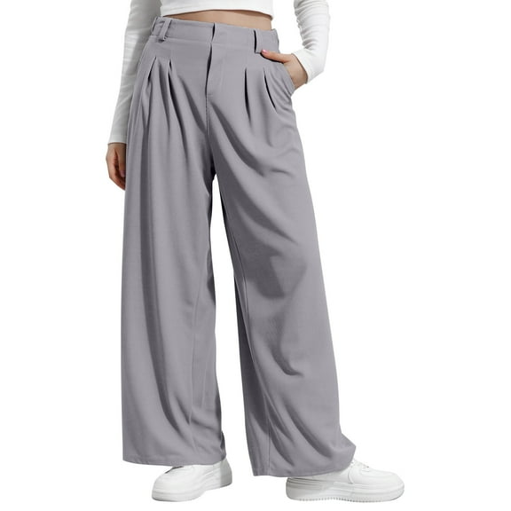 Zuesphe Pants for Women High Waist Capri Pants for Women Stretch Pull on Palazzo Pants for Women Black Womens Plus Size Dressy Cargo Pants My Orders