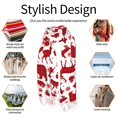 thumbnail image 6 of Shawl Wraps for Women - red plaid Moose Bunny bear Oversized Fall Winter Fashion Blanket Scarf for Women, 6 of 6