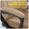 thumbnail image 3 of Serta Executive Microfiber Office Chair, Light Bei, 3 of 15