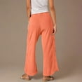 thumbnail image 4 of Wensltd Women Solid Color Baggy Wide Leg Pants Casual Elastic Waist Pocket Pants, 4 of 9