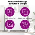 thumbnail image 4 of vidaXL Storage Chest, Metal Storage Cabinet with 4 Doors, Metal Handle, 29.5''x15.8''x31.5'', White, 4 of 10