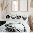 thumbnail image 6 of Ambesonne Black White Duvet Cover Set, Funny Skull Band, 2-Calking, Black White, 6 of 7