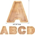 thumbnail image 2 of LINLIN Personalized Alphabet Piggy Bank alphabet piggy bank Wooden Letter a to Z Piggy Bank Coin Bank Money Box Decorative Money Saving Toys for Children Birthday, 2 of 8