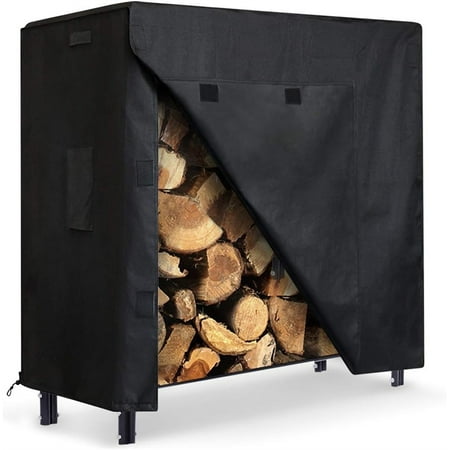 

Triani 4Ft Outdoor Firewood Rack Cover Durable Waterproof Weatherproof Firewood Cover with 420D Oxford Protection for Dry Wood Pile Holder